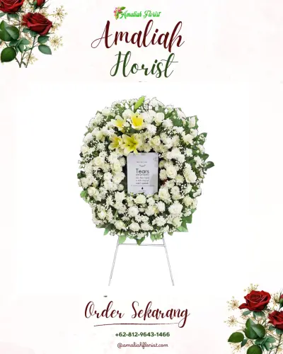 Krans Bunga Duka Cita di Jimbaran